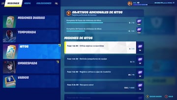 Los Hitos son misiones que podemos ir completando a lo largo de toda la Temporada 2 de Fortnite Cap&iacute;tulo 3