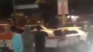 Incidentes entre los hinchas de Cerro Porteño durante el partido entre su equipo y Sol de América.