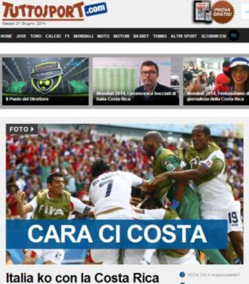 Portadas de la prensa extranjera