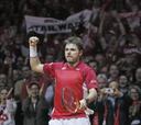 Un seguro Wawrinka pudo con un Tsonga muy tensionado