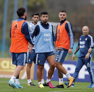 Leo Messi, Sergio Agüero y Mauro Icardi.