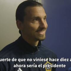Ibrahimovic suelta esta sobrada sobre ser presidente y los presentes estallan de risa