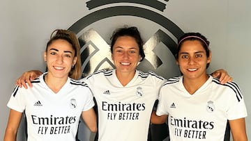 Olga Carmona, Ivana Andrés y Kenti Robles, capitanas del Real Madrid femenino.