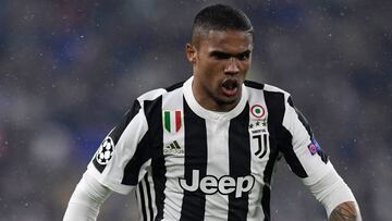 Douglas Costa, durante la disputa del encuentro Juventus - Real Madrid de cuartos de final de la Champions League.