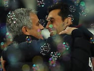 Mourinho y Arbeloa.