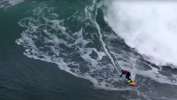Ola gigante en Nazaré, el domingo 20 de octubre del 2024