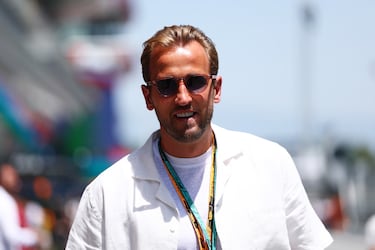 Harry Kane en el Paddock del Gran Premio de Barcelona que se disputa en el circuito de Barcelona-Cataluña.