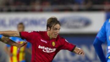 Pina, durante un partido con el Mallorca.