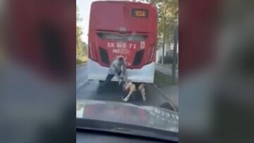 Chofer de Red bajó de su bus y agredió brutalmente a un ciclista en Providencia: el registro te impactará