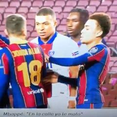 El acercamiento entre Mbappé y Jordi Alba tras el PSG-Barcelona