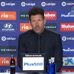 Simeone: "Hay que mejorar, nos están haciendo bastantes goles"