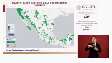 ¿Cuántos casos de Coronavirus hay en México, hoy 19 de abril?