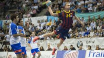 Martin Stranovsky durante un encuentro con el Barcelona la pasada temporada. 