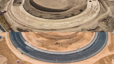 Es una curva única en el calendario de F1, comparable solo con los peraltes del circuito de Zandvoort, siendo un elemento muy poco común en la Fórmula 1 moderna.