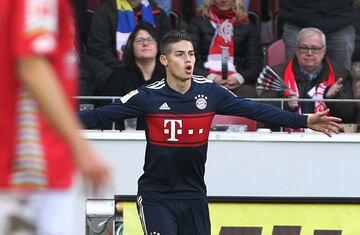 James llegó a cuatro goles con le Bayern en la Bundesliga