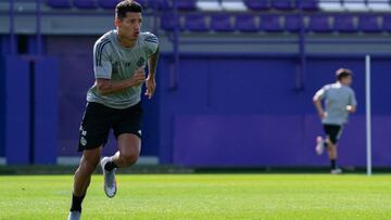 Marcos Andr&eacute;, delantero del Real Valladolid, aprieta en su puesta a punto.