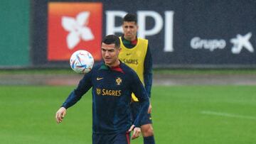 Cristiano Ronaldo y Joao Cancelo.