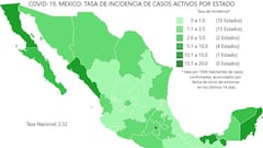 Mapa y casos de coronavirus en M&eacute;xico por estados hoy 20 de abril