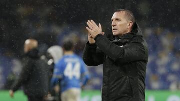 Brendan Rodgers, ayer tras caer ante el N&aacute;poles. 