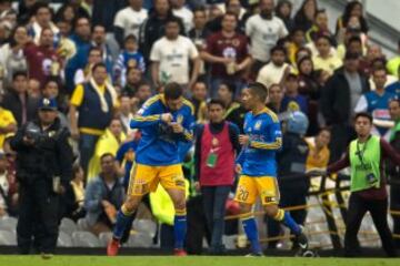 Gignac abrió el marcador ante un América que jugaba mejor. El francés salió lesionado y el empate del local vino por parte de Bruno Valdez. El campeón se decidirá en el Volcán.