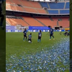 El festejo más tierno de Vidal: ¡juegos con sus hijos en el estadio!