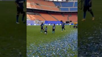 El festejo más tierno de Vidal: ¡juegos con sus hijos en el estadio!