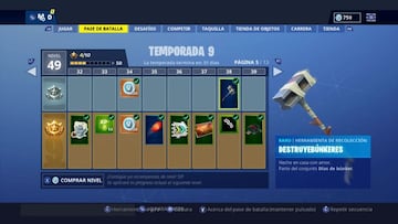 Desbloqueamos el pico Destruyeb&uacute;nkeres en el nivel 38 del Pase Gratuito de la Temporada 9