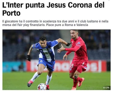 'Tecatito' Corona en la mira del Sevilla, Roma e Inter de Milán
