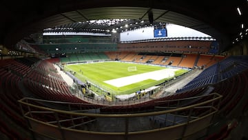 Panorámica del estadio de San Siro en Milán.