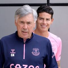 James Rodríguez entrena y Carlo Ancelotti no lo descarta