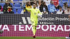 Dani Mart&iacute;n, durante el M&aacute;laga - Eibar.