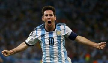 Alegría de Leo Messi.