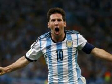 Alegría de Leo Messi.