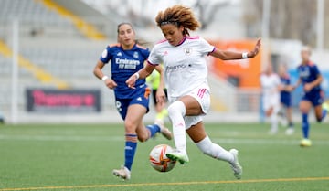 Vicky López, con la camiseta del Madrid FCC en 2021.