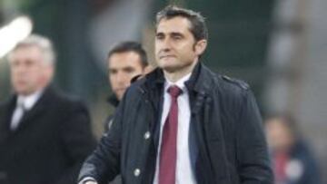 El entrenador del Athletic Club de Bilbao, Ernesto Valverde, en el empate de Liga contra el Real Madrid.