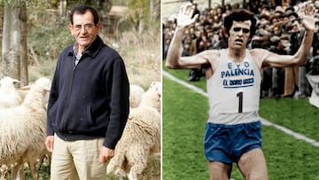 El atleta Mariano Haro en la actualidad y durante sus tiempos como corredor.