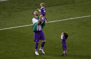 Sergio Ramos y sus hijos.