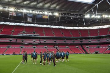 Spain work out at Wembley ahead of England clash - in pictures