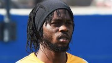 Gervinho durante la preparación de Costa de Marfil para el Mundial.