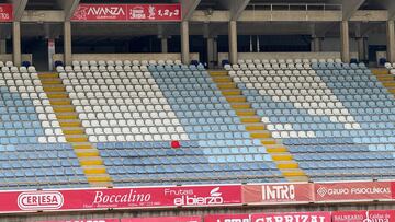 Las butacas de las gradas del Reino de León pasarán del azul al rojo.