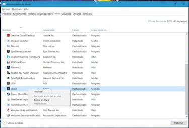 Evita que Skype se inicie sin tu permiso en Windows 10