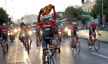 Alberto Contador raced for the last time in the final stage of the Vuelta a España in Madrid after a career that reaped two Tours de France, two Giros and two Vueltas. The whole race has been special," said Contador after his final appearance. "Yesterday