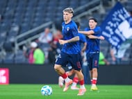 Luca Orellano of Monterrey during the 6th round match between Monterrey and Leon as part of the Liga BBVA MX, Torneo Clausura 2026 at BBVA Bancomer Stadium, on February 14, 2026 in Monterrey, Nuevo Leon, Mexico.