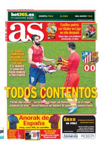 Las portadas de AS de enero