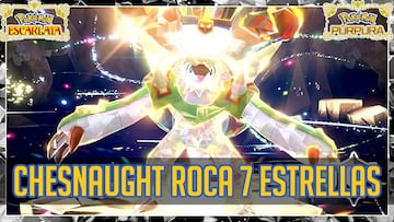 pokemon escarlata purpura teraincursion chesnaught teratipo roca 7 estrellas