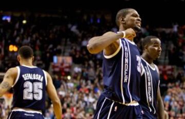 Kevin Durant (Oklahoma City Thunder) durante el partido contra Portland Trail Blazers.