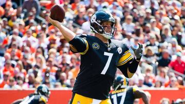 CLEVELAND, OH - SEPTEMBER 10: Quarterback Ben Roethlisberger #7 of the Pittsburgh Steelers passes during the second half against the Cleveland Browns at FirstEnergy Stadium on September 10, 2017 in Cleveland, Ohio. The Steelers defeated the Browns 21-18.   Jason Miller/Getty Images/AFP
 == FOR NEWSPAPERS, INTERNET, TELCOS &amp; TELEVISION USE ONLY ==