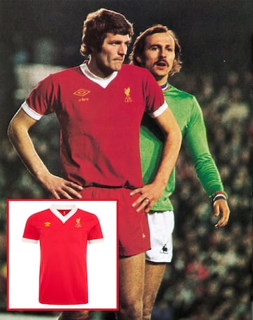 Camiseta de los ganadores de la Copa de Europa del 1977-78. En la imagen. John Toshack, en un duelo europeo ante el Saint-Etienne.