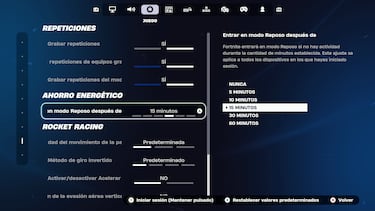 Fortnite recibe un Modo Reposo con su último parche: qué es y cómo funciona