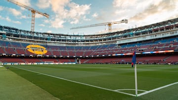 Vista general de la tercera grada del Spotify Camp Nou antes del inicio del duelo entre el Fútbol Club Barcelona y el CA Osasuna el 13 de diciembre de 2025.